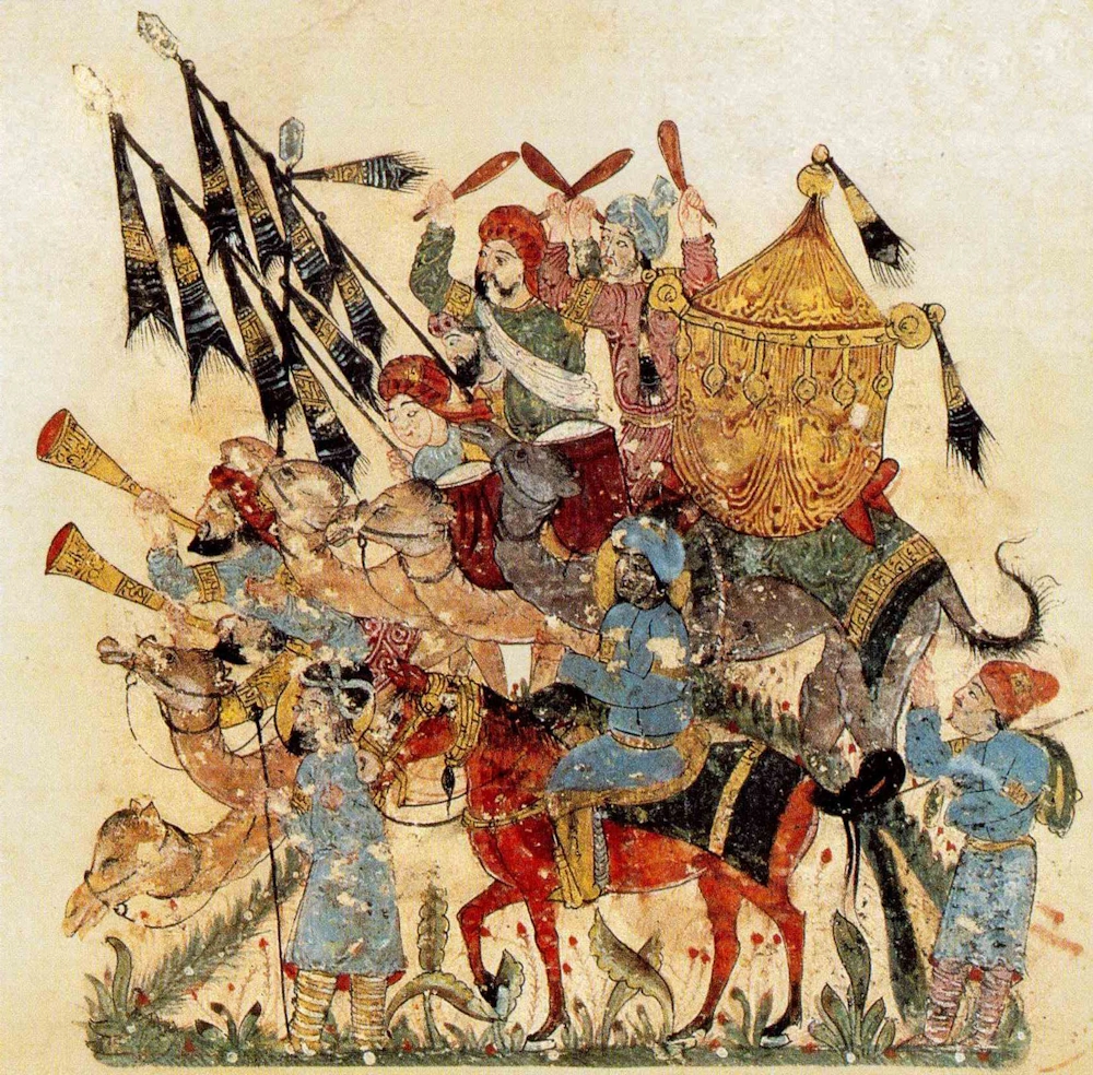 Miniature tirée d’un manuscrit de maqâma al-Harîrî.